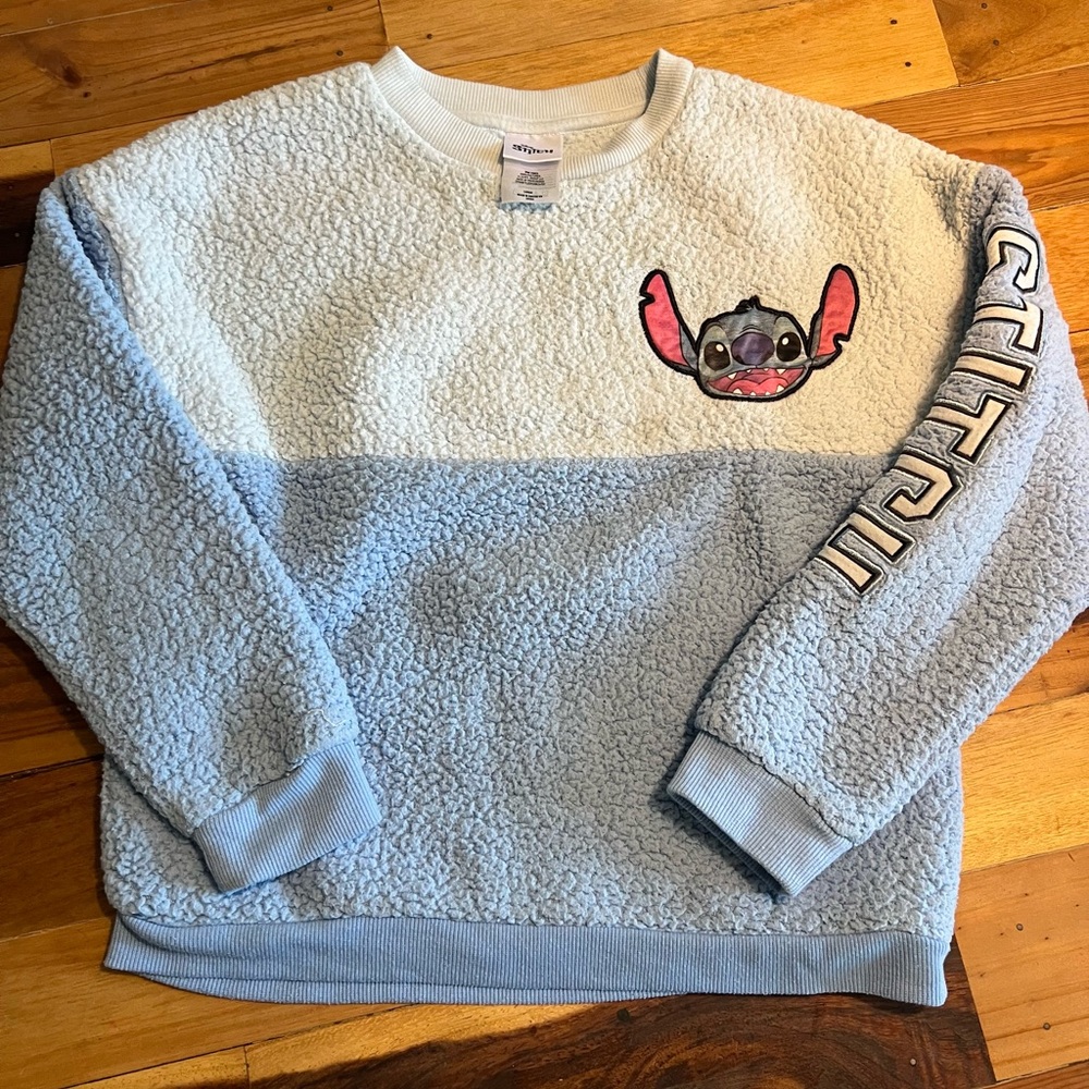 Stitch sweatshirt, child’s large, Disney, fuzzy, great condition!